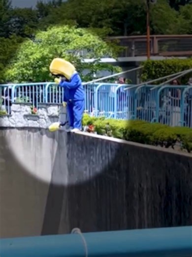 A costumed American was arrested after jumping into Punch the Monkey's zoo enclosure in Japan. (Video: X, @KANTOKU_125, CNN, X/@kantoku_125)