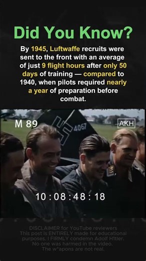 ✈️ Luftwaffe Pilots: From Year-Long Training to 9 Hours in WWII ⚡😱