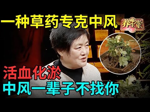 老中医发现：一种草药专克中风，活血化淤，中风一辈子不找你【记忆·国医】