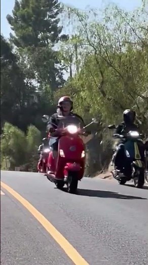 Vespa Scooter on Road