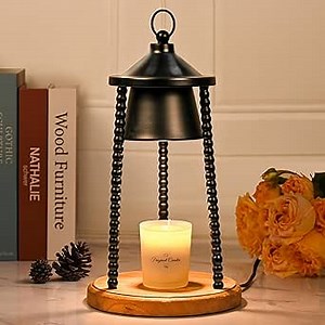 Lighthouse Candle Warmer Lamp with Timer & Dimmer, Wax Melt Warmer for Jar Candles, Includes 2 Bulbs – Birthday & Mother's Day Gifts for Mom, Women, Friends, Sisters, Housewarming & Home Decor (Black)