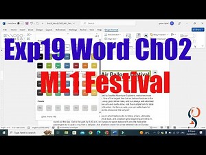 Exp_19_Word_Ch02_ML1_Festival | word chapter 2 mid-level 1 - festival | ‪@PearsonSolution‬ ​