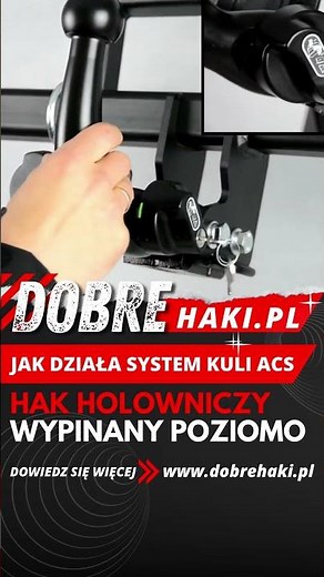 Hak holowniczy wypinany poziomo ACS | Dobrehaki.pl