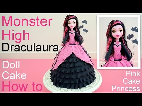 Halloween Monster High Draculaura Doll Cake How to by Pink Cake Princess