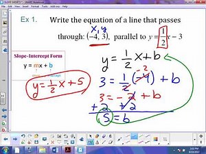 Writing Equations of Parallel and Perpendicular Lines