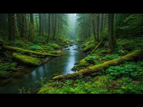Gentle River Flow with Birds Chirping | Nature Sounds for Sleep & Deep Relaxation