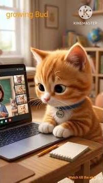 😹Cat GotCAUGHT in Online Class #Shorts#catvideos#shortsfeed