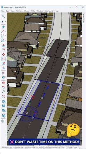 Create roads easily on curved surfaces with the “Suappelf” plugin.