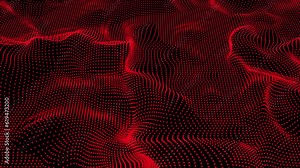 Red Abstract Background for Media Production.Abstract Background for Media Production. Polygonal Network Shape Dynamic Gradients 4K. Technology Abstract Geometric Background Plexus.
