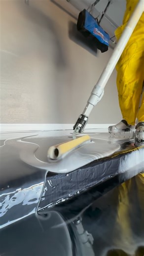 Dan | The Epoxy Broker on Instagram: "Get some metallic epoxy in your garage🩸"