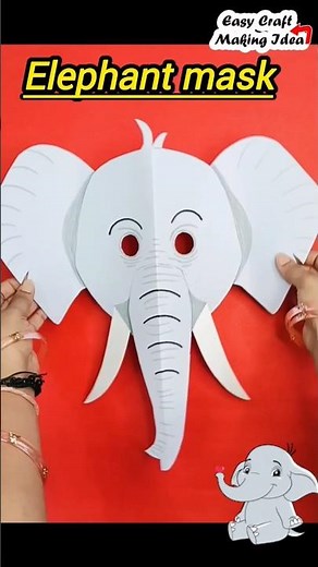 elephant mask making | animal mask | easy craft #animalmask #elephantart #maskcraft #maskmaking