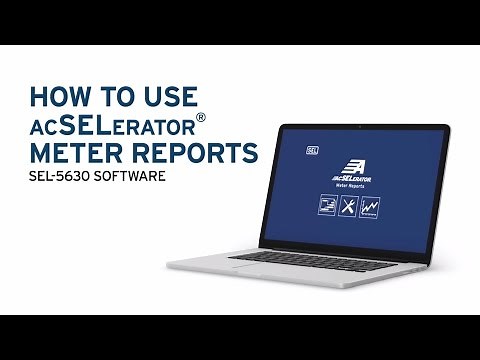 How to Use SEL acSELerator Meter Reports Software
