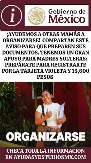 Apoyo para Madres Solteras: Prepárate para Registrarte por la Tarjeta Violeta y 15,600 Pesos