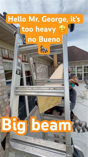 Mr. George it’s too heavy ,🦍These poor guys🥴🦍 #fypシ #diy #pull #heavy #work #construction #funny