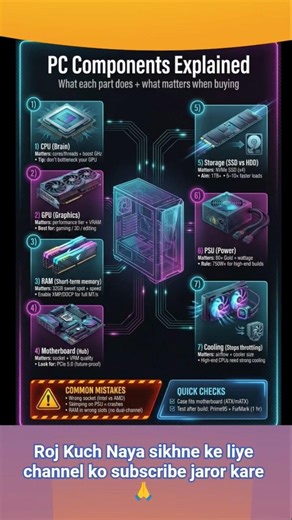 💻Pc Components Explained Laptop VS Computer #ytshorts #gk ##computereducation ##short #feedshorts