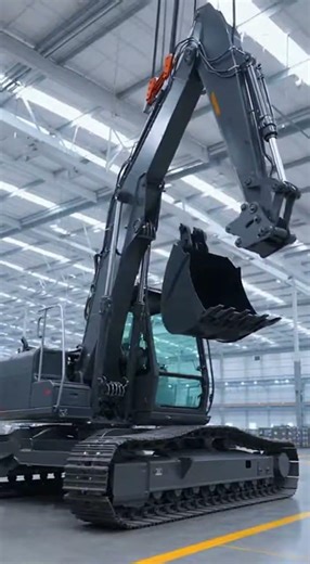 Excavator Built by Robots | Factory ASMR #excavator #ai