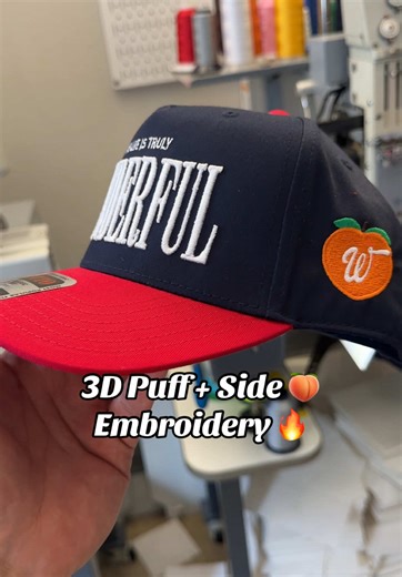 3D Puff Embroidered Hats in ATL Colorway