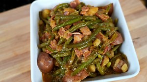 Southern style green beans with red potatoes