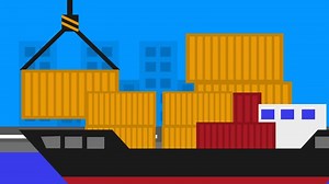 Download Cargo at the port, representing shipping, export and import, and delivery for free