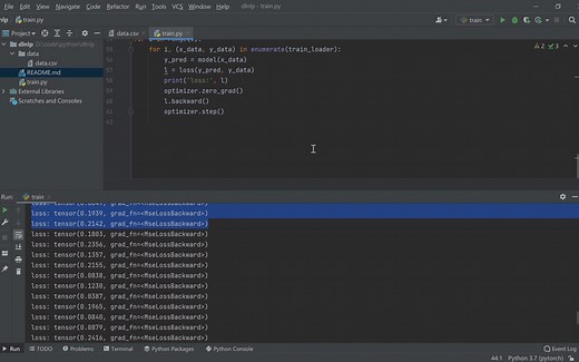 4、神经网络的训练及预测