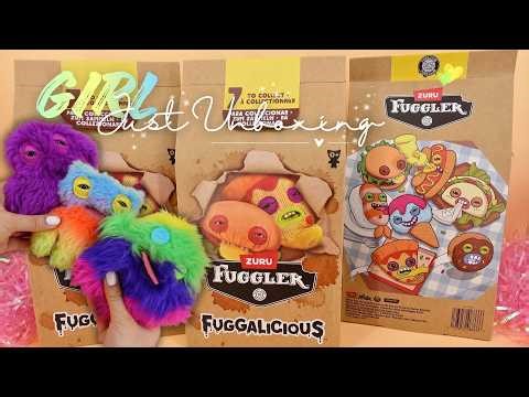 ASMR | UNBOXING Zuru Fuggler Fuggalicious & Fuggler Key Rings | oddly satisfying | chill no talking