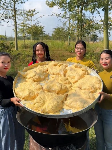 Cooking deep fried chicken recipe and eat | Deep Fried Chicken