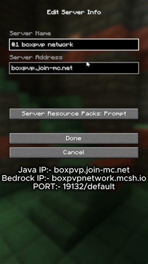 BEST BOXPVP SERVER For JAVA + BEDROCK! 🔥| #viral #shorts #minecraft #boxpvp #server #hosting