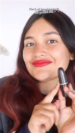 💄Red Lipstick Theory ft my Favourite MAC Lipstick💋Ruby Woo🫶 #shorts #lipstickshorts #ytshorts