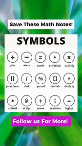 Useful Math Symbols Notes 😍 Don't forget to follow for more. Thank you po😊❤️ Please Support our YouTube channel👇👇 https://youtube.com/@MathTricksTutorialVideos?si=43GRJ8JqTQAzRwbw #mathnotes #mathematics #mathtricks #MathTricksTutorial #maths #mathtrick #mathtutorial #basicmath #basicmathreview #viral #trending #educational #mathshortcut #mathhacks #tutorial #lovemath #mathematicstutorial #mathreview #reels #reelsvideo #reelsviral #reelsfb #fyp #FORYOU | Math Tricks Tutorial