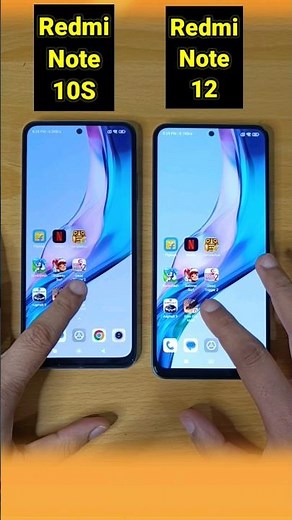 Redmi Note 12 vs Redmi Note 10S Speed Test Comparison | #shorts