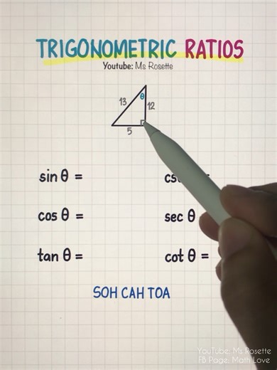 30K views · 365 reactions | How SOHCAHTOA Can Help You Solve Any Right Triangle! 勞 #trigonometry | Math Love | Facebook