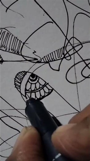 Crazy Abstract Lines Turn Into a Face! @ramdoniart9180