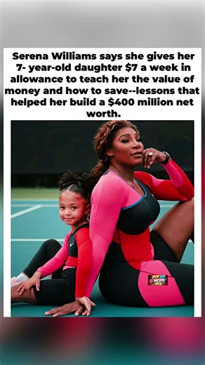 🎾💰 Serena Williams Gives Daughter $7/Week Allowance—The Lesson Behind It#shorts
