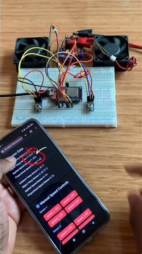 #DIY 12V Fan control with ESP32 using 2 MLX Sensors#viralvideo#subscribe#viralvideo#