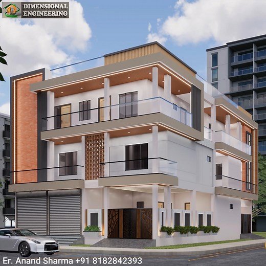 House Animation #houseanimation #front_elevation #housedesign | Dimensional Engineering