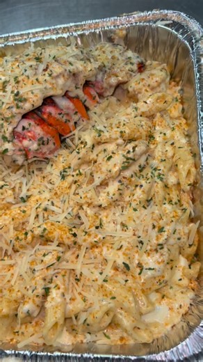 Double Lobster & Shrimp Alfredo Pan 🦞🔥 Feeds 2 | lefinecooking