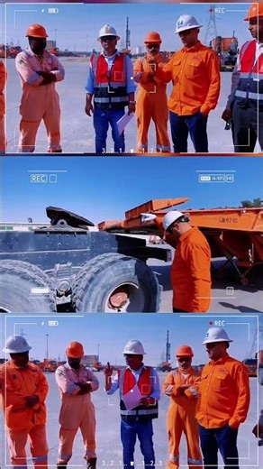 GH Rig move supervisor assistting driver for fifth wheel coupling and check locking.