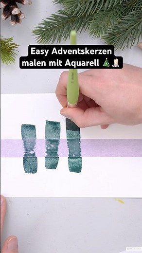 Easy Adventskerzen malen mit Aquarell #watercolor #handlettering #art
