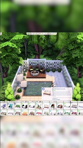 🌊Modern Backyard Pool Retreat | The Sims 4 Speed Build #Shorts