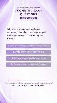 Audiology Exam Questions 2026 | Prometric Practice for Audiologists