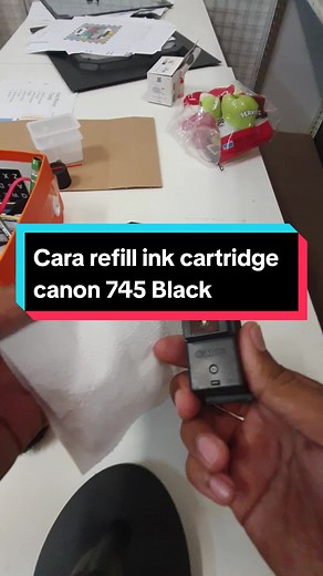 How to Refill Ink Cartridge Canon 745 Black