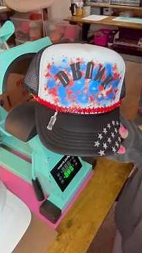 DIY Trucker Hat Sublimation Tutorial Step by Step crafting guide using hat press and sublimation!