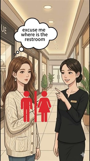 Asking for the Restroom in English | Mall Conversation #LearnEnglish #EnglishConversation