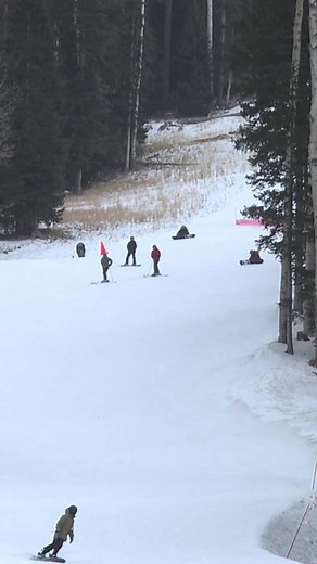 Skiers and snowboarders are still getting to enjoy the trails at Arizona Snowbowl this year. But unlike recent winters, most of the snow on the mountains this year is man-made on the mountain. According to the National Weather Service, Flagstaff saw no measurable precipitation in December. That month also marked the fourth warmest on record for Flagstaff. But how is the dry winter so far impacting the ski resort?