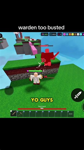 Best Mobile Player in Roblox Bedwars: Warden Kit Review