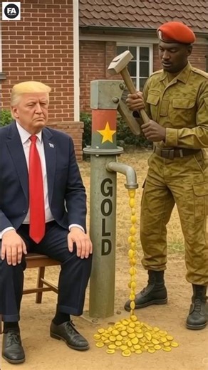 Burkina Faso Pump Turns Gold! Donald Trump & Ibrahim Traore Funny House Moment #funny