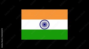 India flag animation green screen chroma key background 4K motion graphics