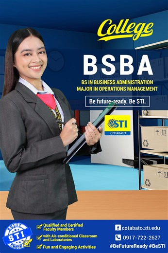 11K views · 65 reactions | We are now offering BSBA Major in Operations Management for S.Y. 2025-2026. Visit us to learn more 﫰 #BeSTI #MadetobeMORE | STI College Cotabato | Facebook