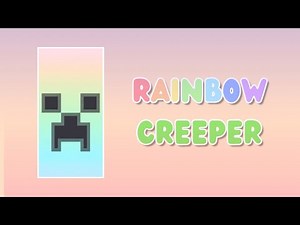 Minecraft Rainbow Creeper Banner Design! TUTORIAL