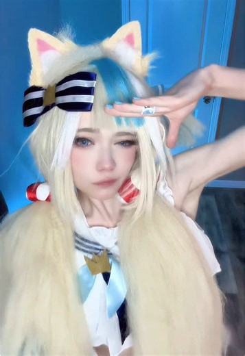 Confess your love 🐟🩵 #cosplay #samekosaba #samekosabacosplay #vtuber #femboy